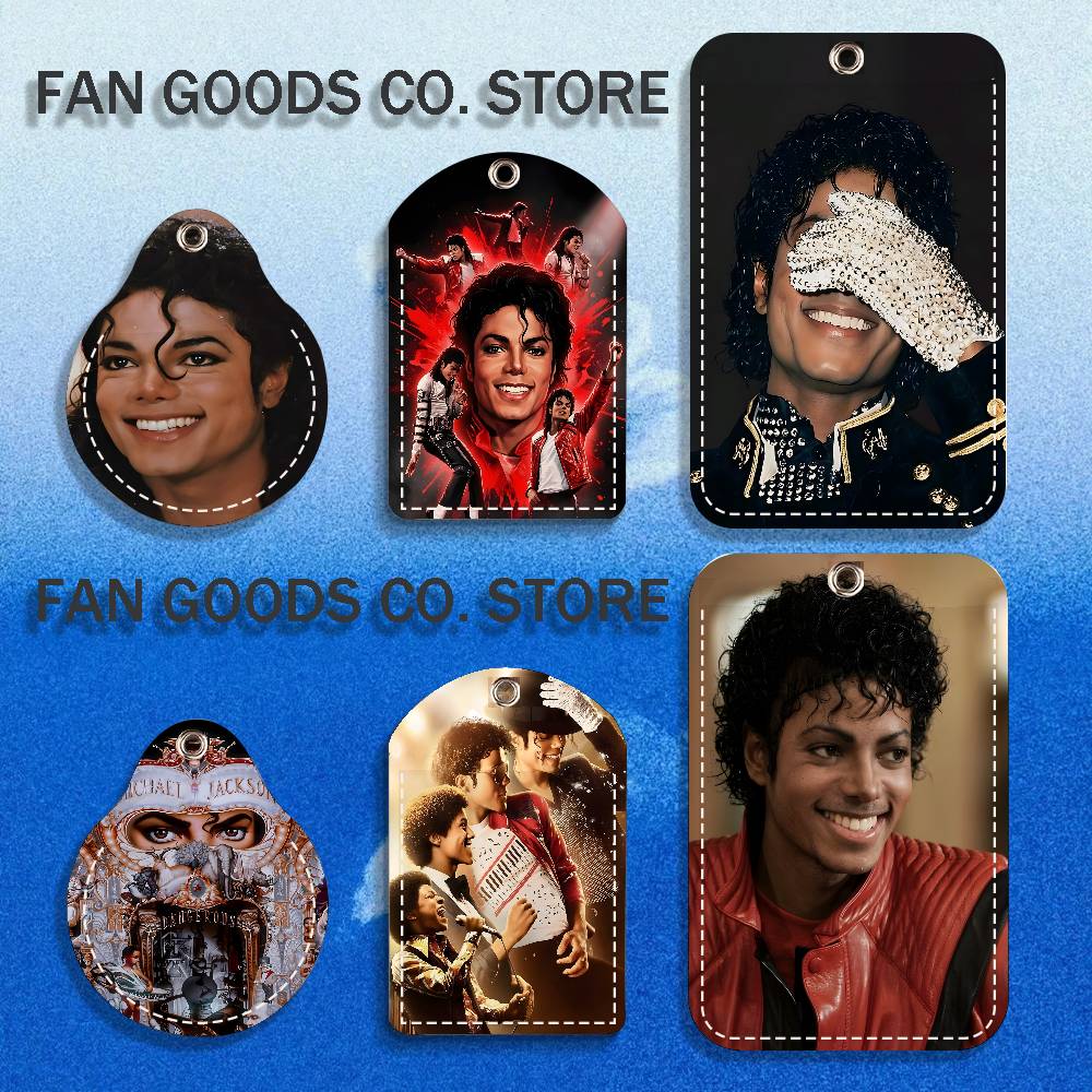 Airtag Holder Case - Music Michael J-Jackson PU Leather Card