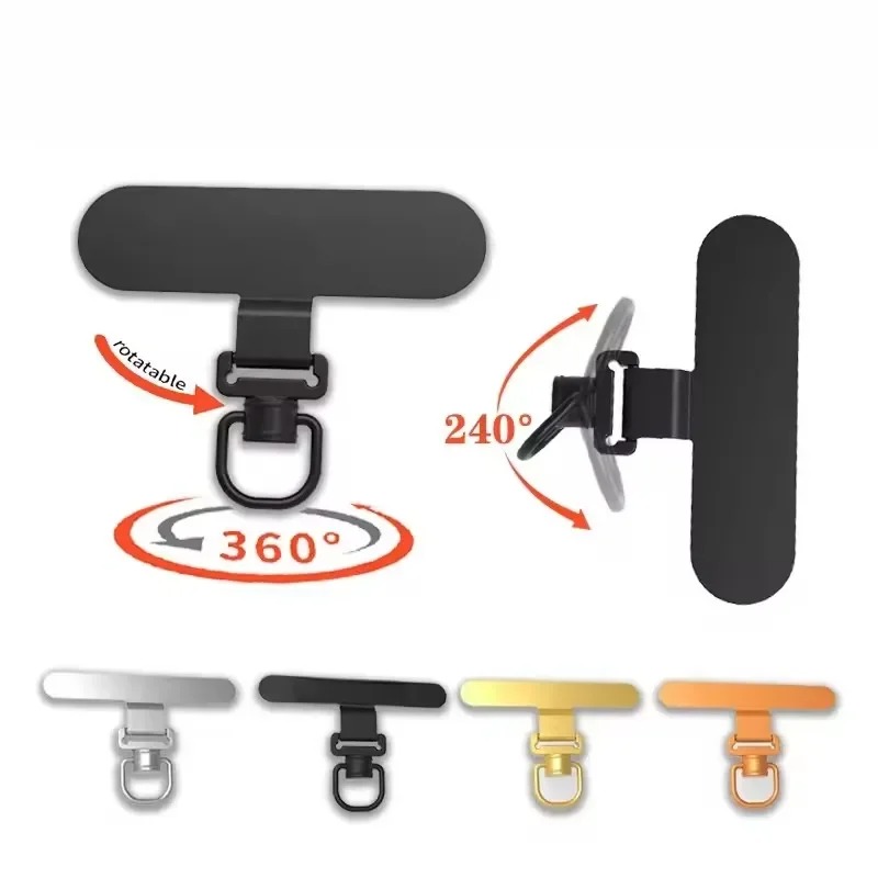 Phone Accessories Holder - 360 Rotating Phone Lanyard Clip Metal