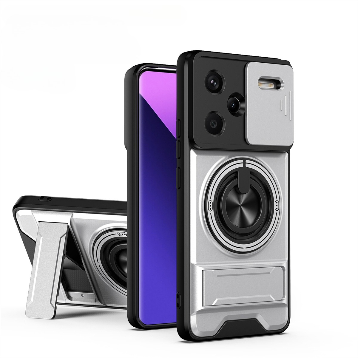 Phone Accessories Holder - Lens Slide Camera Phone Case for