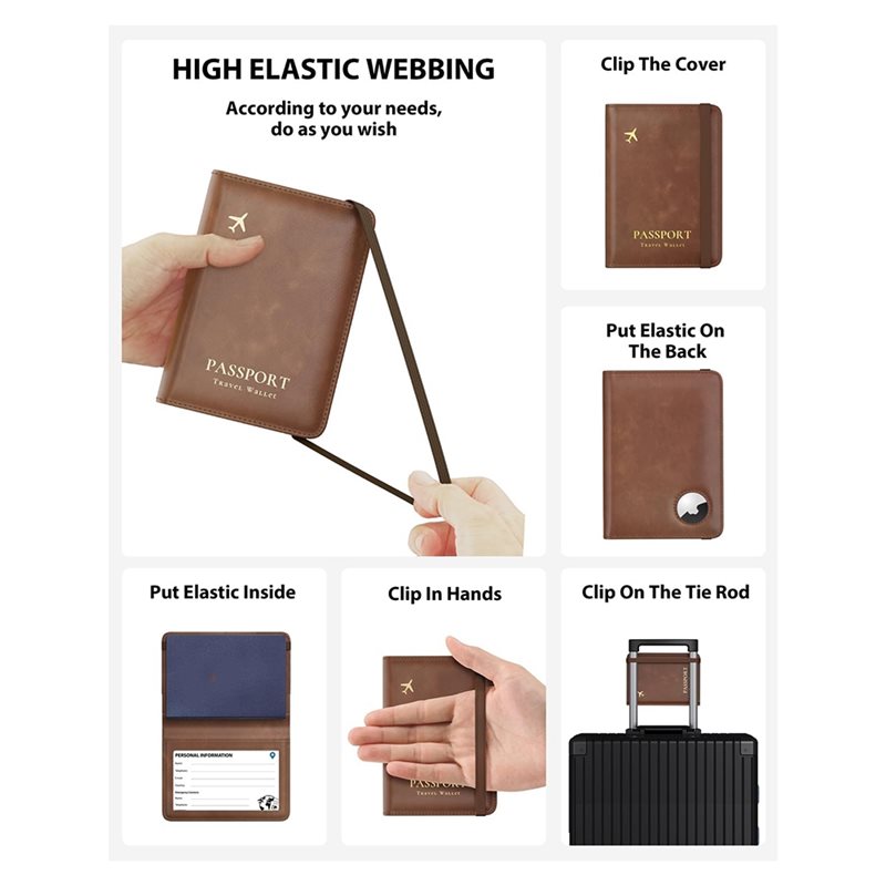 ABRT-Passport Holder With RFID - Airtag Holder Case recension och pris