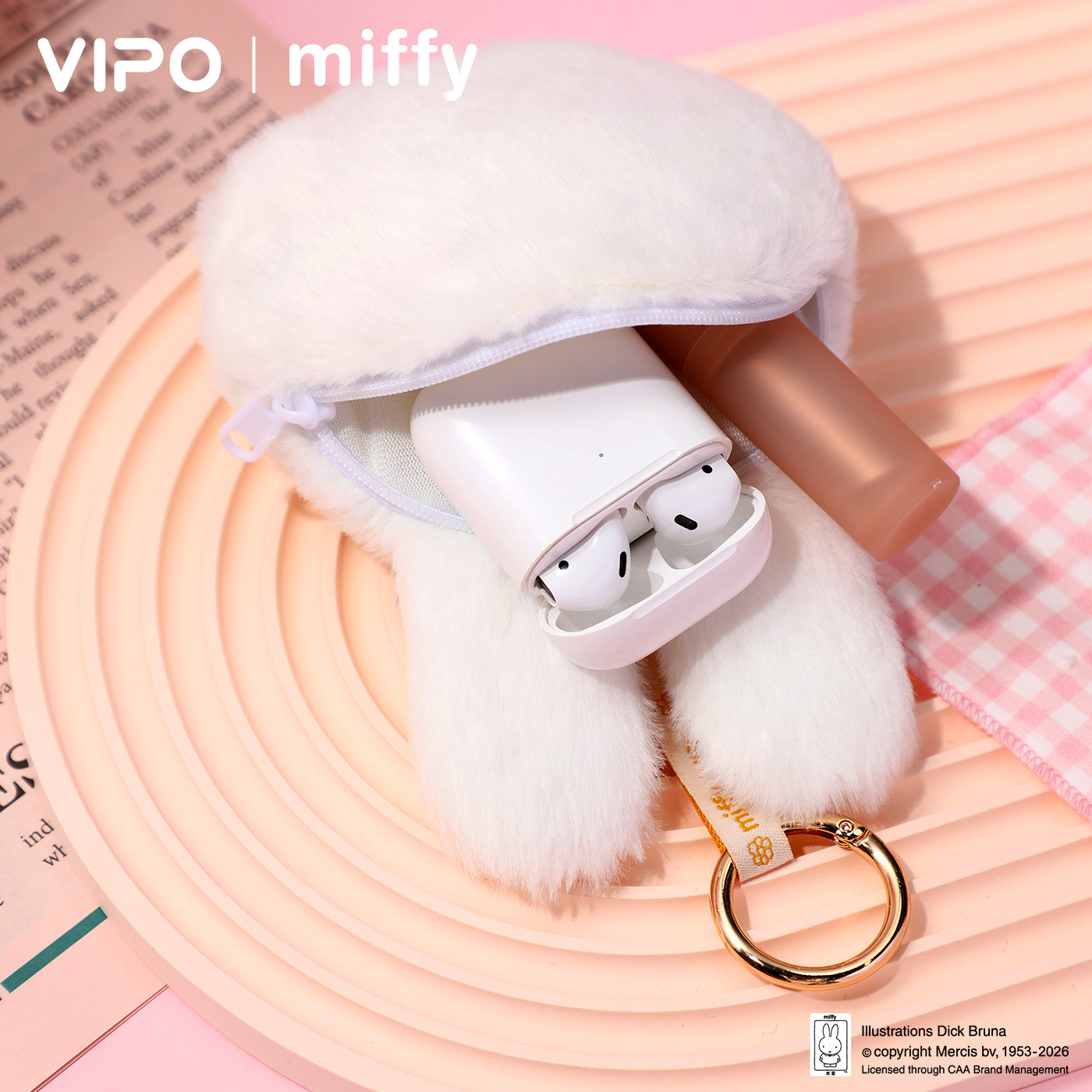 Vipo Miffy Cute Rabbit Coin Pu - Airtag Holder Case recension och pris