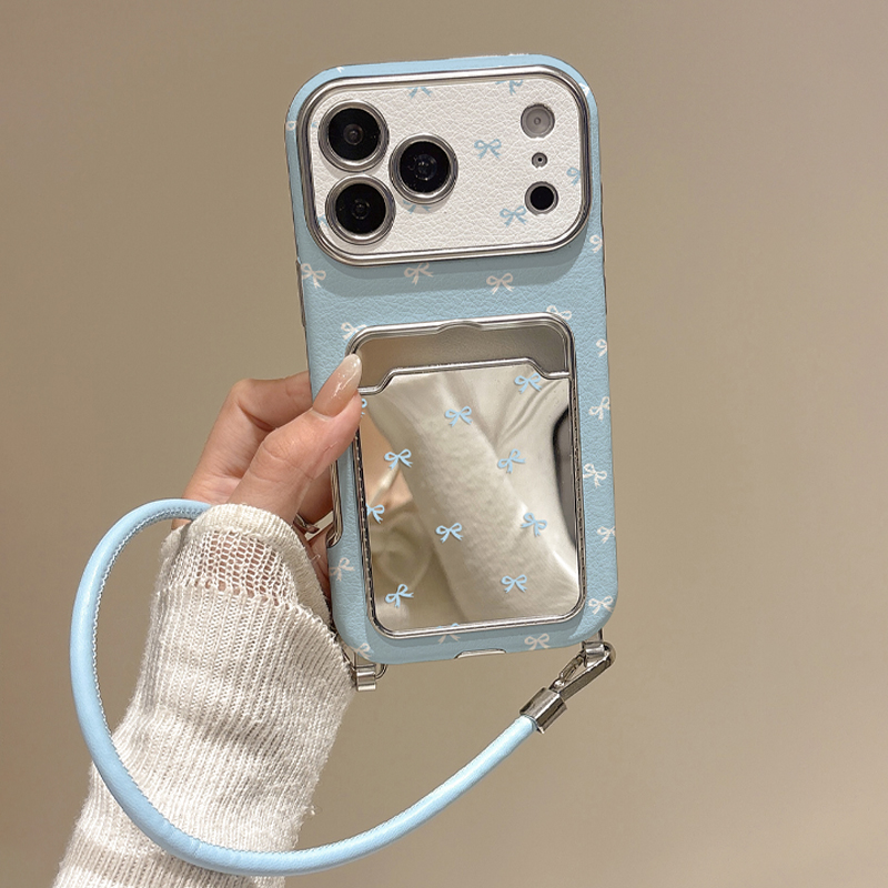 Cute Bow Mirror Card Holder Ph - Phone Accessories Holder recension och pris