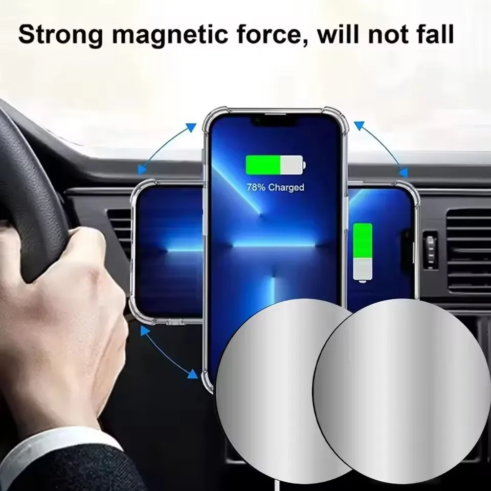 1-5PCS 8CM Magnetic Metal Plat - Phone Accessories Holder Car recension och pris