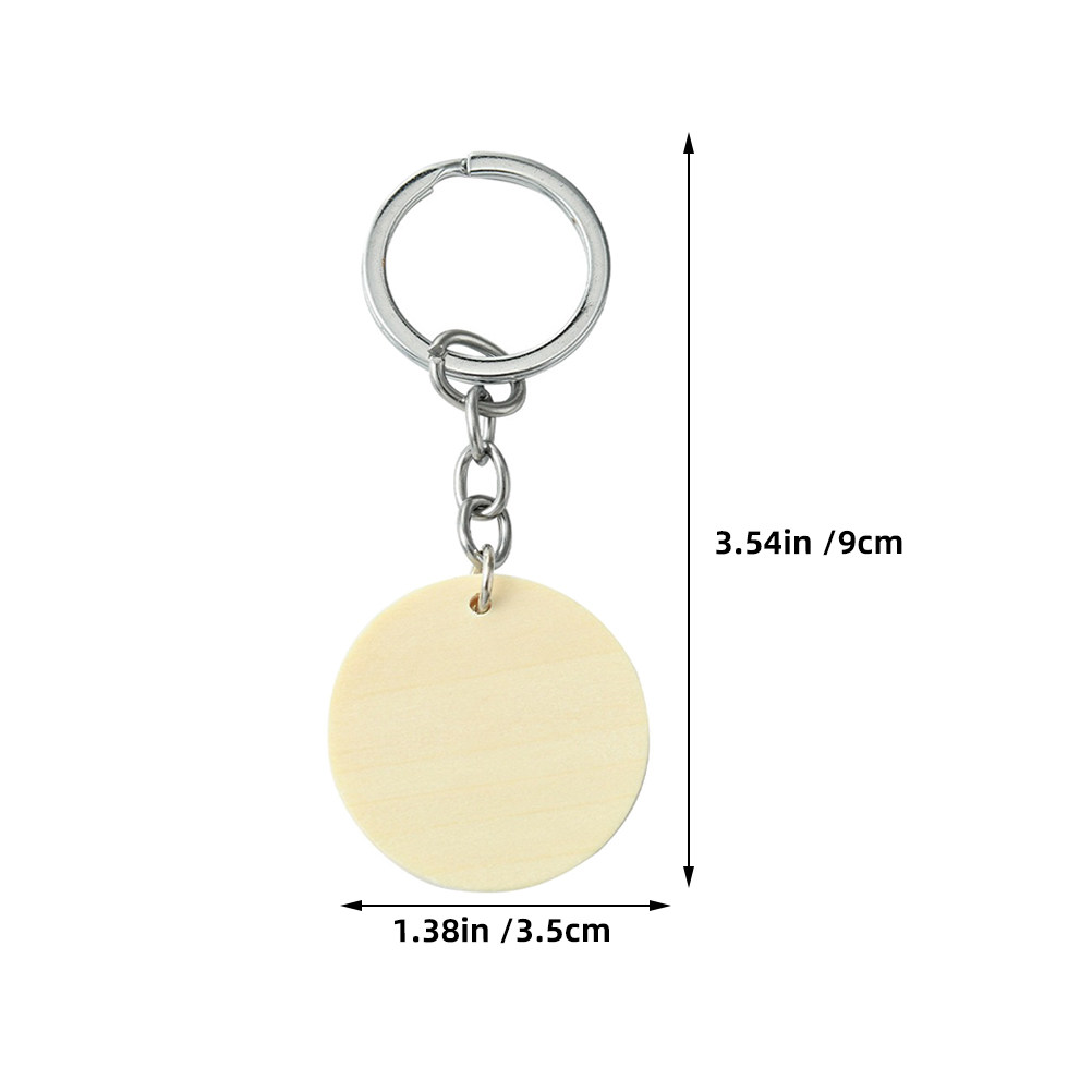 1Set Round Wooden Keychain Bla - Phone Accessories Ideas recension och pris