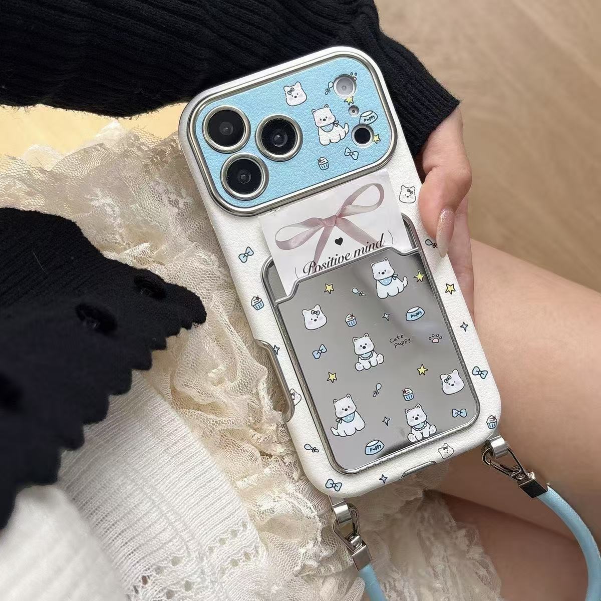 Cute Puppy Mirror Card Holder  - Phone Accessories Holder recension och pris