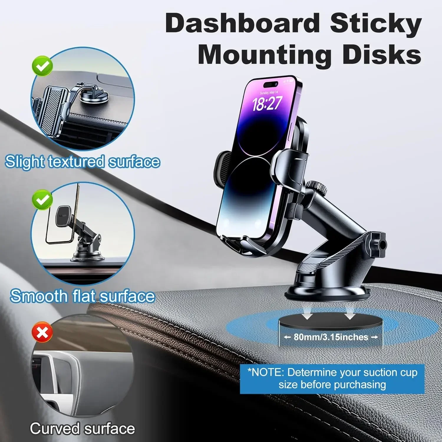 Universal Dashboard Adhesive S - Phone Accessory recension och pris