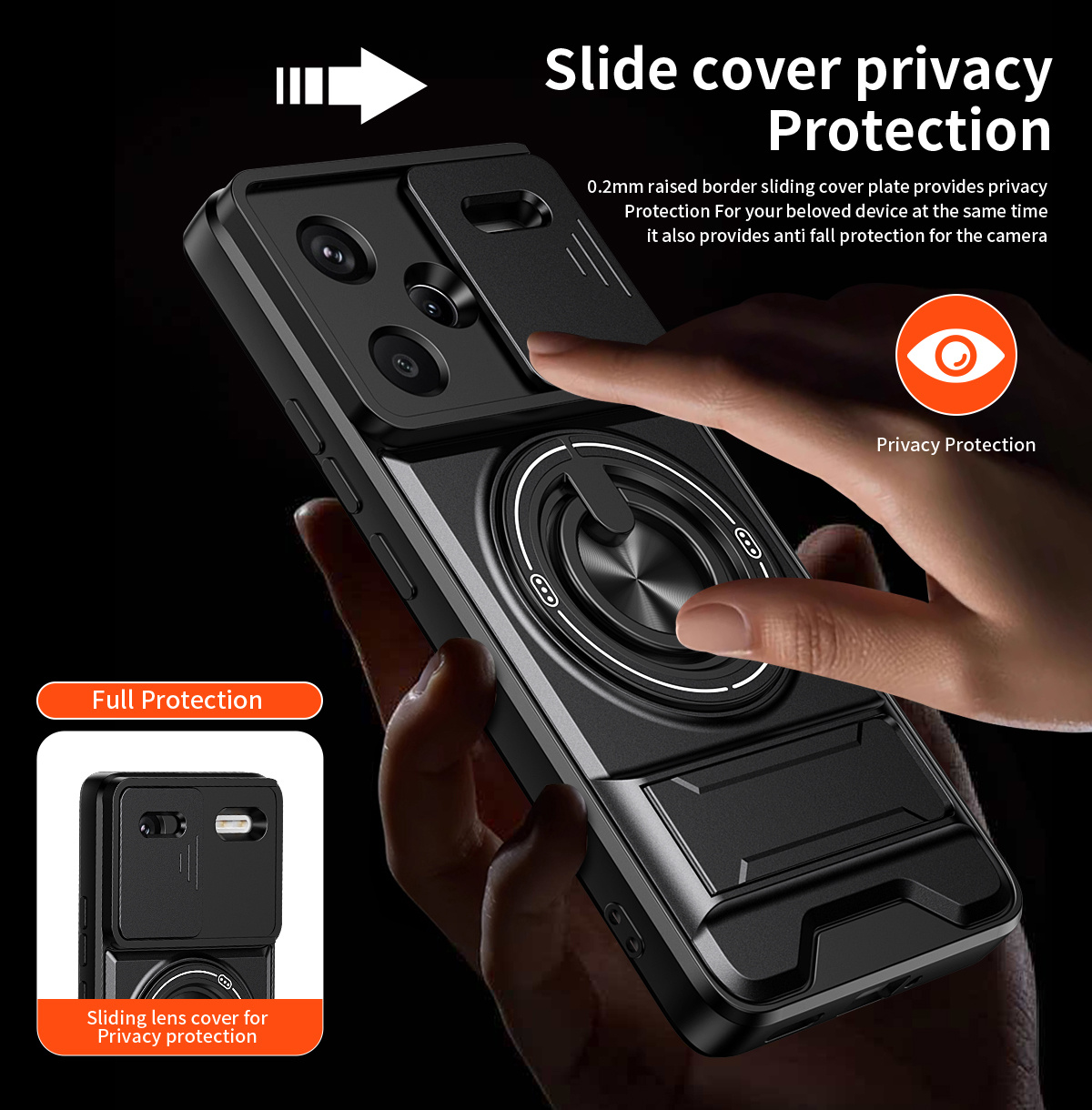 Lens Slide Camera Phone Case f - Phone Accessories Holder recension och pris